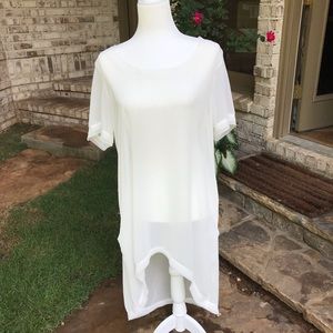 Cream Designer Tunic or Coverup